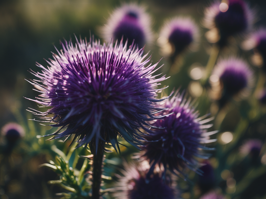 The thistle is a flower that often symbolizes hardship. It is known for its spiky appearance and resilience, thriving in harsh conditions. Thistles can represent overcoming adversity and enduring difficult circumstances.
